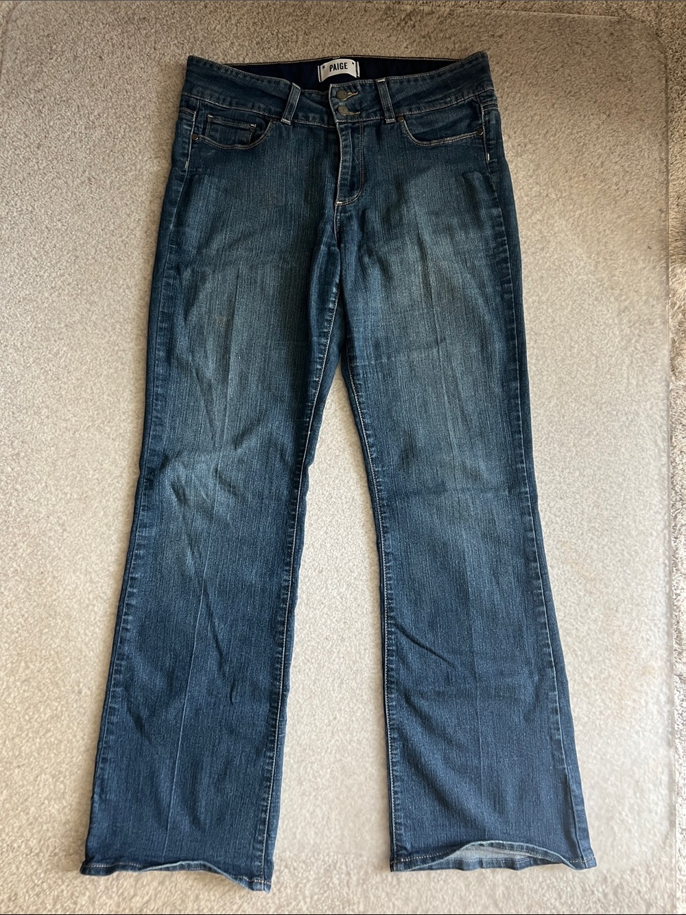 PAIGE Medium-Dark Blue H H Boot Jeans size 30